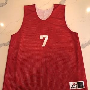 Red and White Reversible Basketball Jersey